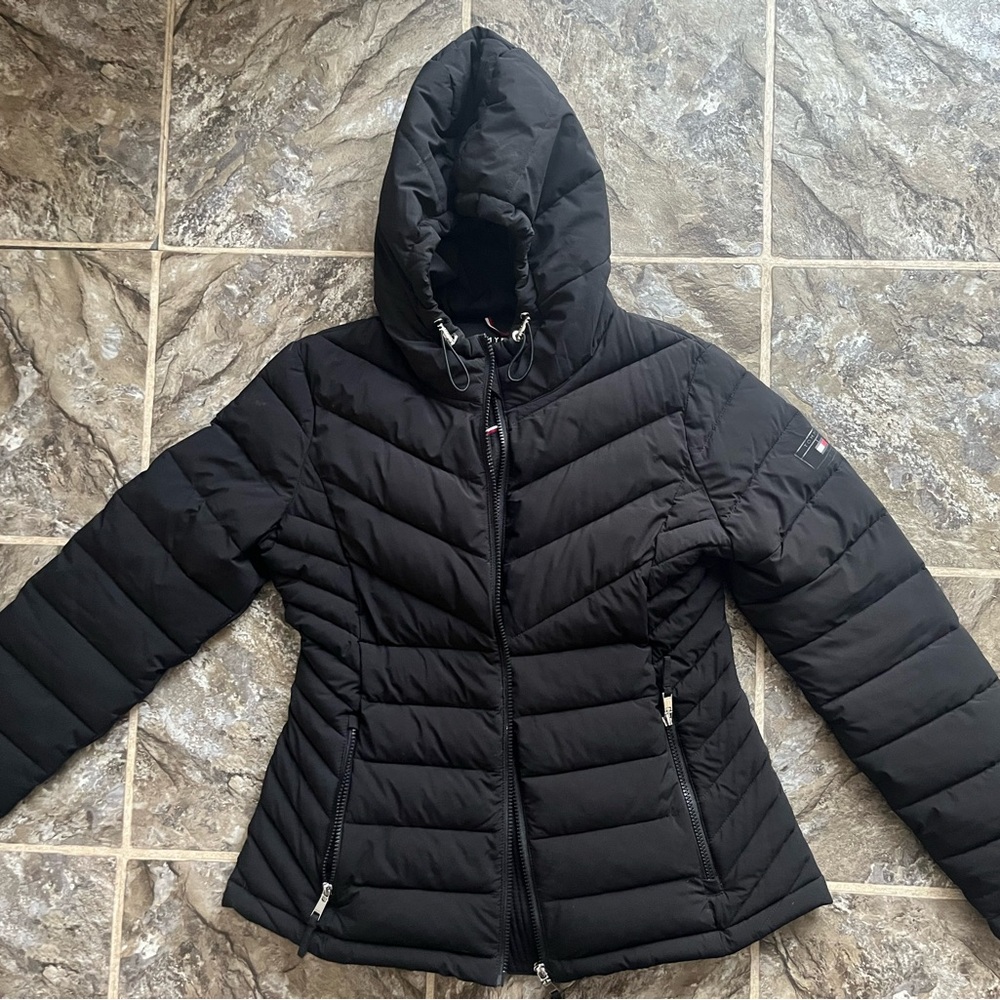 Tommy Hilfiger Women's Quilted Black Puffer Jacket 🖤